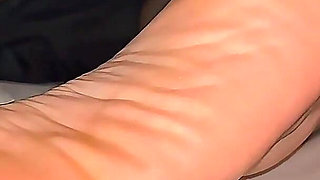 Night Handjob Cumshot Cum on Sexy Soles