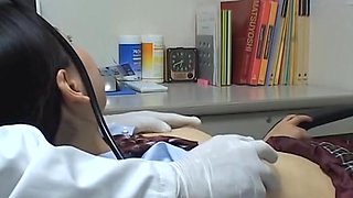 Medical voyeur cam shooting Asian explored in gyno office