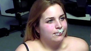 Amateur redhead girlfriend blowjob and anal with creampie