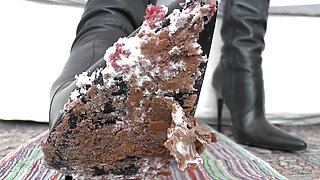 Smoking Mistress and Delicious Dessert From Boot Soles, POV Clip, Lady Victoria Valente