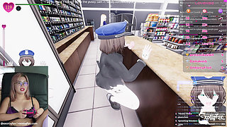 Cute Pervert Streamer Playing Secret Flasher Manaka Hentai Game Masturbation