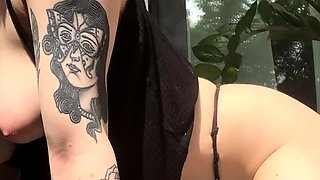 Hot blonde with big boobs solo