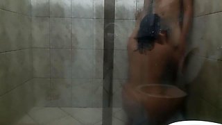 Part1 Sex In The Bathroom With A Big Couple, Big Ass And Big Dick