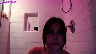 Cute amateur brunette naughty in solo jerking show on camera