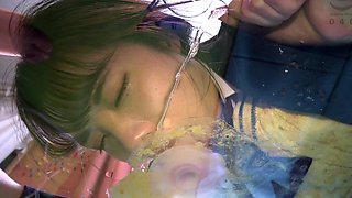 Bound humiliated pregnant fetish asian slut is pussy toyed