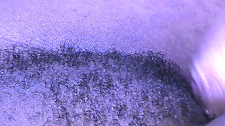 Big White Cock Cums on African Hairy Pussy