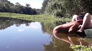 I Went Fishing With My Stepfather And He Told Me To Take A Bath In Just My Panties With Couple Sex