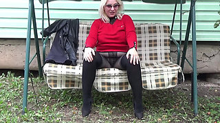 Sexy Tights on a Hot MILF