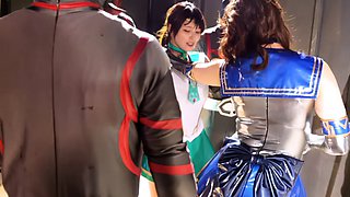 Japanese in uniform cock riding