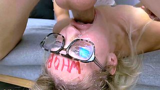 sexy whore gets extreme rough fat dick face fucked