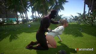 Hot blonde fucks her guide on her vacation PART 2