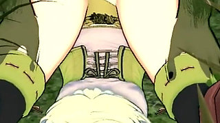 Elf Archer Gets Fucked in the Forest by a Goblin