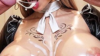 Housemaid Matilda and Charles in Gloryhole Club, Big Tits, Gloryhole Bukkake, Big Dick Sucking Cock
