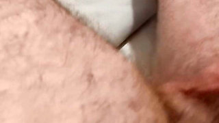 Her feet strokes his cock