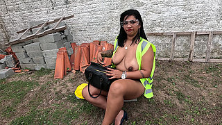 Work and Horniness: the Architect's Wild Masturbation on a Live Construction Site!