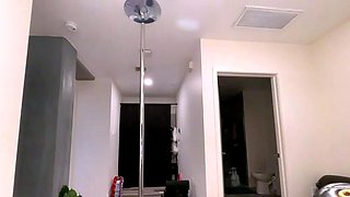 Sexy Big Dick Transgirl Pole Dance Part 1