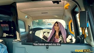 Faux taxi bengali nurse takes a Big Cock in her her narrow asian cunny with her Big Tits out