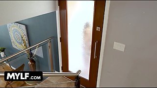 Hot cougar gets destroyed by her stepdaughter's bestie - mylf lezzie strap-on hardcore