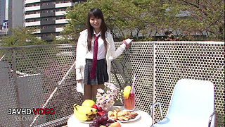 Wild Asian teen Ryo Asakas tantalizing body tempts in sultry steamy shower scene