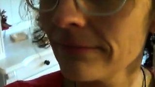 Cum-Covered Amateur MILF's Close-Up Ass