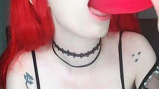Great Big Boobs On Masturbating Redhead