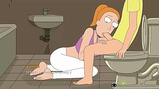 Rick and Morty Family Fuck - Blonde and Ginger sluts get pounded
