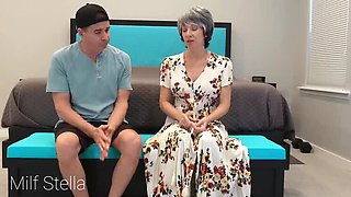 StepGranny Gives Anal Gift - GILF Stella Surprises with Hot Creampie