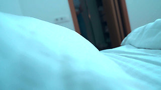 Oops. My Stepsister's Boyfriend Accidentally Cums Inside Me After We Fucked in a Shared Bed at Night in a Hotel