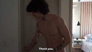 Busty Stepmom Loses Towel in Stepson Prank, Freezes Naked