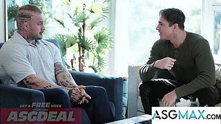 Power Crazy Parole Officer Fucks Tatted Muscle Ex-Con