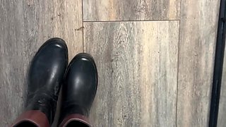 Porn latex movie with foot fetish and blonde mistress