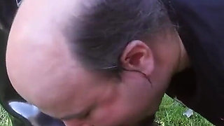 Using a Stranger to Clean Her Muddy Boots