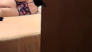 My Mature Aunt Forgot to Lock the Bedroom Door. Big Ass in White Panties