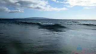 Gorgeous bikini blonde outdoor quickie