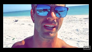 Sexy Couple Has Sex on the Beach While Wearing Thongs