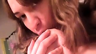 Hot Brunette Babe Shows Off Her Big Pregnant Tits on Webcam