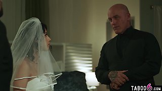 Newlywed bride and unusual family ritual