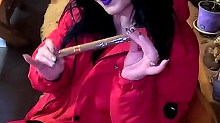 Cigar Blowjob & Ripped Pantyhose - Pussy Massage & Cum on My Downjacket