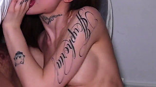 My Tiny Gfriends Step Father Hard Fucked My Tight Pussy and Deepthroat with Huge Cock, so I Cum and Eat His Sperm