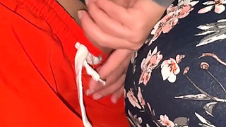 She Gets Her Panties Wet Touching a Stranger's Cock, and They Fuck Right There.