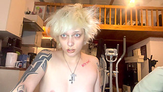 Goth Girl Lipstick Fetish Smoking a Cigarette