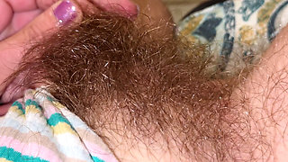 Super Thick and Long Plussy Hair Bush Closeup