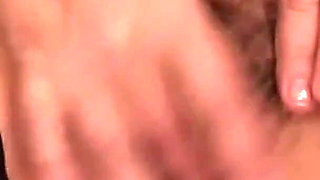 Hot Mature Busty Amateur Masked Wife Masturbates Her Hairy Pussy with Fingers and Enjoys