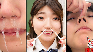 Ultra Sticky - Haruno Ando's Snot Covering Your Face - Japanese Snot