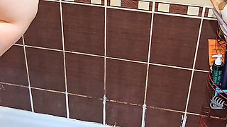 My Chubby Wife’s Shower Routine - Shaving & Feeling Fresh