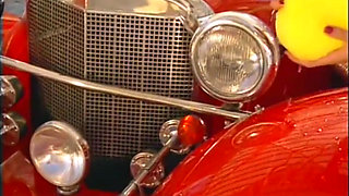Vintage Outdoor Fuck on a Car for a Skinny Slut