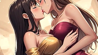 AI Generated Cartoon content, Uncensored video of 18 Year old Anime Girl, Kissing Orgasm of Mature Women