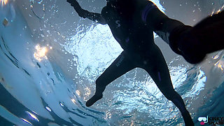 Underwater Giantess Hunts & Claims Her Tiny Prey