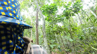 Thai Teenager Walks around Picking Mushrooms and Gets Fucked in the Pussy. Thai Audio