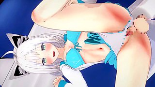 Shirakami Fubuki has a naughty flirty hookup